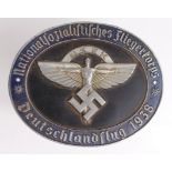 German NSFK plaque for a German Air Day 1938