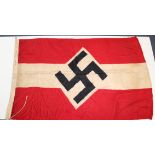 German Nazi Hitler Youth Flag, stamped 'H.J.Gruppe 2/TV/234', Berlin, 1943, 85x150xm