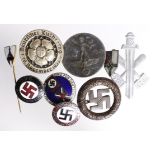 German Nazi assorted badges / pins. (9)