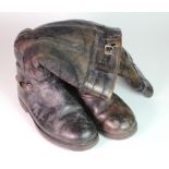 WW2 Hungarian pilots flying boot very similar to the German pattern in good condition.