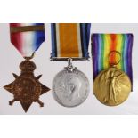 1914 Star Trio with original Aug-Nov clasp to 21335 S.STH. S M Mortimore RFA. (sjt on Pair). Medal