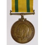 Territorial War Medal GV named (265277 Pte D Stibbles, R.Highrs). The Perthshire Advertiser notes