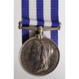Egypt Medal dated 1882, no clasp, named (J. Gallant, Ord: HMS Eclipse). With copy service papers.