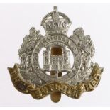 Suffolk Regiment O/R's Cap badge KC b/m, 2 Towers, no twigs