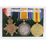 1915 Star Trio to S-3382 Pte R McGregor R.Highlanders. Served with 8th Bn. (3)