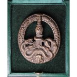 German Partisan Anti Guerilla badge in bronze in fitted case