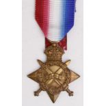 1915 Star to 4006 Pte A Beesley 9-London Regt. Lived Barnsbury, London. G.S.W. L.Leg 6/7/1915.
