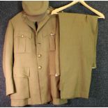 WW2 army officers uniform to a captain in the Army Dental Corps with jacket, trousers, peak hat