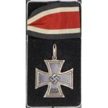 German Knights Cross of the Iron Cross, maker marked, long neck ribbon, three piece construction,