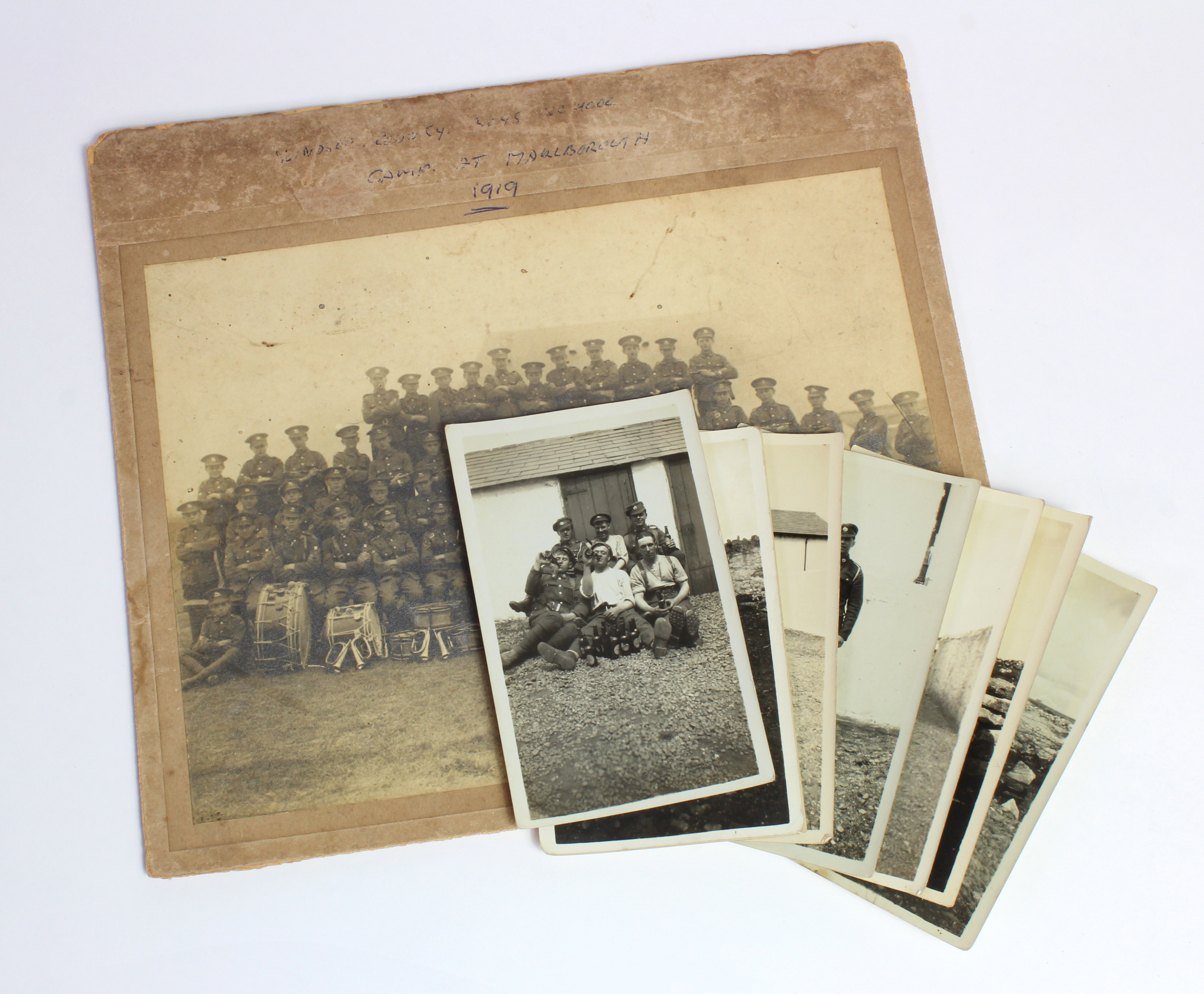 WW1 small selection of photos all relating to the same regiment.