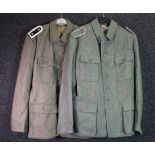 German WW2 soldiers service jackets two of ideal for re enactor