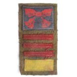 Badges cloth divisional a WW2 set, unknown, service worn.