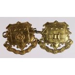 Badges: Mill Hill School O.T.C. Cap Badges Type 1 & Type 2 (Rawlings 1466 & 1467). Badges in