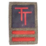 Badge D Day era TT Regimental Divisional cloth badges, service worn.