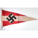 German Hitler Youth large pennant, some service wear.