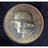 German 14 Panzer Div heavy medallion for the Russian campaign, mentions Stalingrad