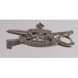 Sweetheart - silver badge/brooch, Leicestershire Regt., hallmarked F.N. Birm. 1918. Weighs 4.5gms.