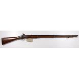 Indian Musket .650 Cal, dated 1858, service wear overall. 65" smoothbore 3-band musket. Crown VR and
