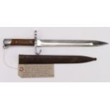 Austrian Mannlicher M95 bayonet, NCO issue parade bayonet with swivel at pommel for portapee.