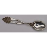 Border Regt., very attractive silver shooting spoon - has a crossed rifles stem; hallmarked N.A. &