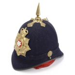 Blue Cloth Helmet for the 2nd Royal Anglians, QC plate