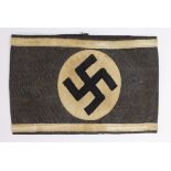 German WW2 Funeral armband (Black and white only) unusual, service wear.