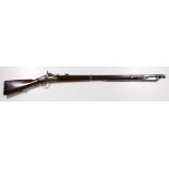 Austrian Wanzl Service Rifle with Bayonet, 13.9mm breech loading rifle model 1854/67. 1867 stopgap