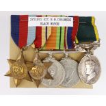 Group to 2751975 Sjt R M Chalmers, Black Watch. 1939-45 Star, Africa Star, Defence & War Medals,