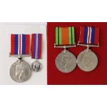 WW2 medals + Named Air Ministry box of issue to Miss P M Bennett, the Link, Felsham, Nr Bury St