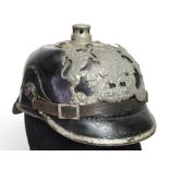 Imperial German WW1 pickelhaube nice original example complete with lining & chin strap minus its