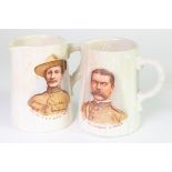 Boer War related pottery jugs (2) comprising Lieut Col. Robert Baden-Powell and General Lord