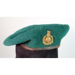 Royal Marines beret with leather head band no visible dates.