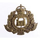 Suffolk Regiment O/R's Cap badge KC brass, 2 Towers, 1st VB, Edwardian