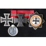German post WW2 awards inc the proposed 2008 Iron Cross, a Deutches Kreuz, 57 Iron Cross and a