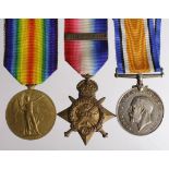 1914 Star Trio with Original Aug-Nov clasp, named 1020 Pte T Swan 2/A & S Highrs. Also entitled to
