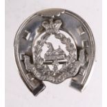 Boer War period Victorian silver sweetheart badge/brooch, East Lancashire Regt., hallmarked F.N.