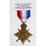 1915 Star to 1644 Pte W Murchison 11-London Regt. (1)