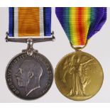 BWM & Victory Medal to S-27671 Pte C Chunne Rifle Brigade. Wounded in Action. Served with 11th