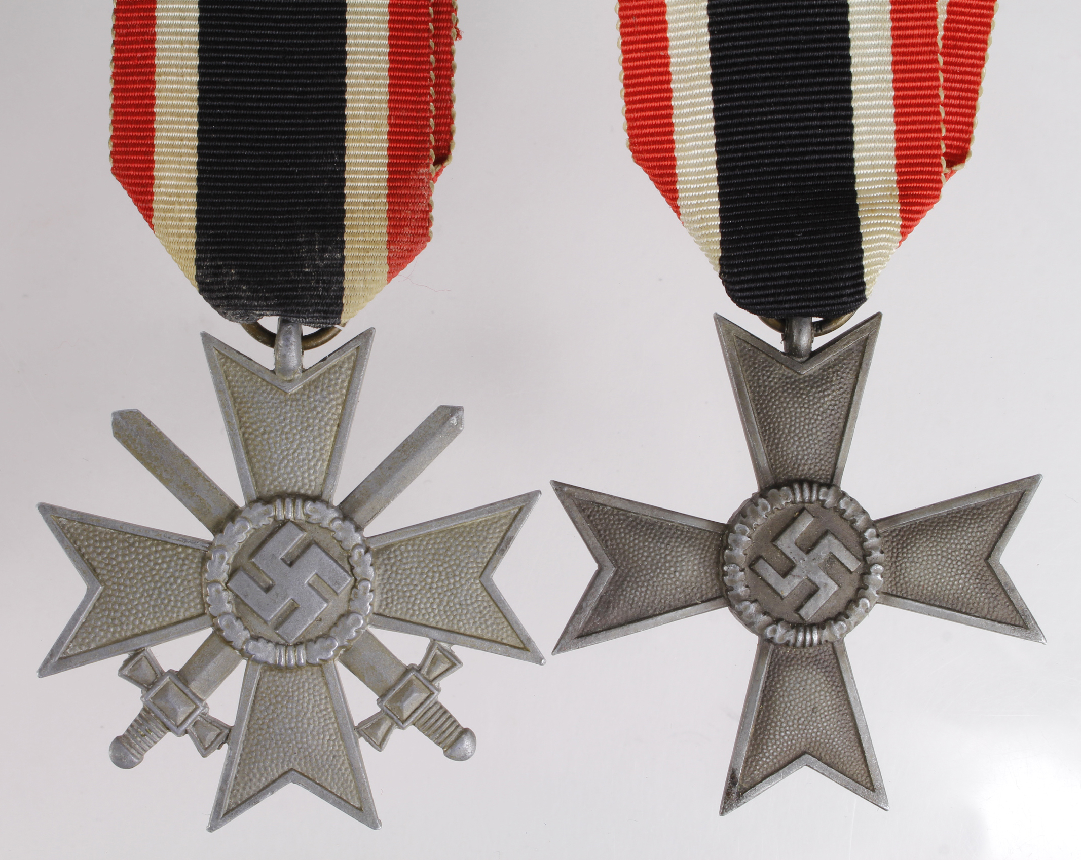 German War Merit Crosses with and without Swords