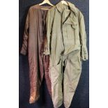 RAF WW2 sitcom flying suit AM marked with AM marked inner flying suit.