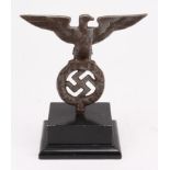 German Nazi eagle final, on wooden base