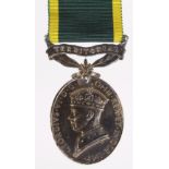 Efficiency Medal GVI with Territorial clasp (1430638 Rfmn R B B Walker R.B.) With research, Tower