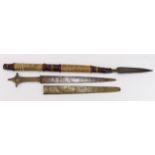 Africa items, a short Assegai type short stabbing Spear with leather grip in good condition. All