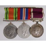 Group mounted as worn - 808919 Bdr W A Sherwood RE. Defence Medal, War Medal, and Regular Army GVI