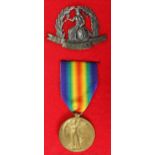 Victory Medal to 3663 Pte W Jillings Norfolk Regt. Died in Action Syria 19/4/1917 with the 1/4th