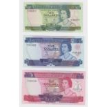 Solomon Islands (3), 10 Dollars A/1 052028, 5 Dollars LOW No. A/1 000432 & 2 Dollars LOW No. A/2