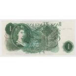 ERROR Page 1 Pound issued 1970, an exceptional major front on back overprint on a FIRST SERIES note,
