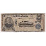 USA 5 Dollars National Currency note, El Paso National Bank Texas dated 6th June 1925, signed