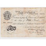 Bank of England (3), Beale 5 Pounds dated 9th November 1949 serial O90 086722 (B270), Mahon 10