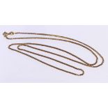 9ct Gold Fine Necklace 24 inch length weight 7.0g